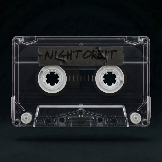 Night Orbit cassette with handwritten label